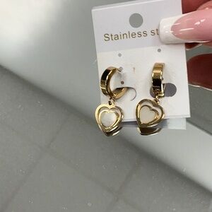 Earrings Heart Mini Hoop
